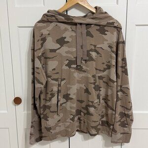 Banana Republic Baby Terry Camo Hoodie Sweatshirt Size Medium Neutral Camouflage